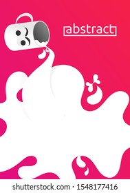 liquid milk spilled on a glass vector art