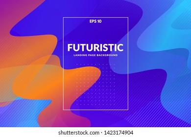 Liquid modern background. Contrast bright trendy colors, fluid, flow shapes. Can be used as banner, presentation, flyer, poster, landing page, website, brochure cover. Eps10. Vector