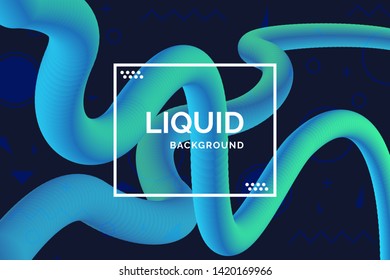Liquid Modern Background with mamphis element