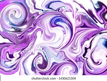 Liquid neon color Marble texture background, vector. Fluid art, acrylic painting