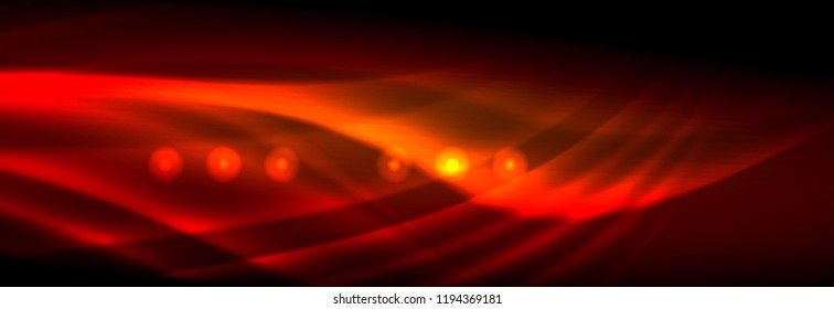 Liquid neon flowing waves, glowing light lines background. Trendy abstract layout template for business or technology presentation, internet poster or web brochure cover, wallpaper. Vector