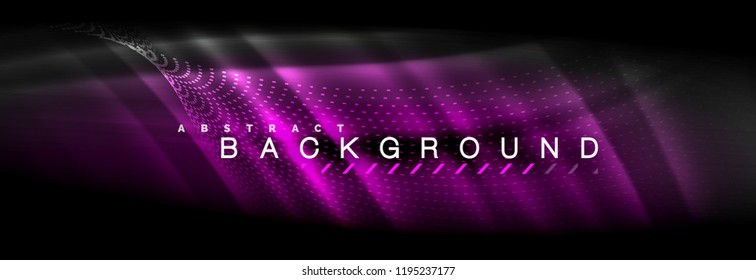 Liquid neon flowing waves, glowing light lines background. Trendy abstract layout template for business or technology presentation, internet poster or web brochure cover, wallpaper. Vector