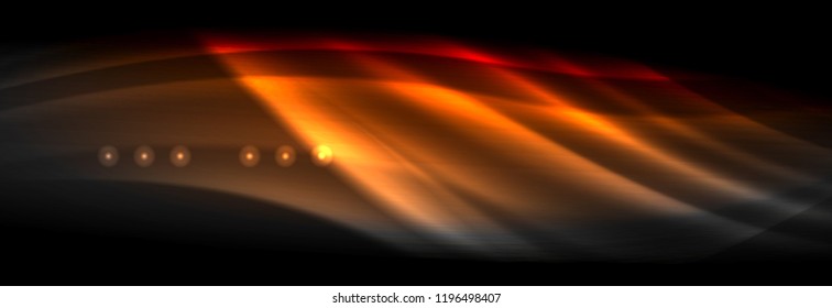 Liquid neon flowing waves, glowing light lines background. Trendy abstract layout template for business or technology presentation, internet poster or web brochure cover, wallpaper. Vector