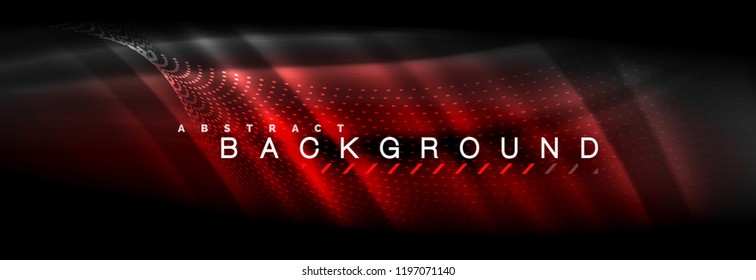 Liquid neon flowing waves, glowing light lines background. Trendy abstract layout template for business or technology presentation, internet poster or web brochure cover, wallpaper. Vector