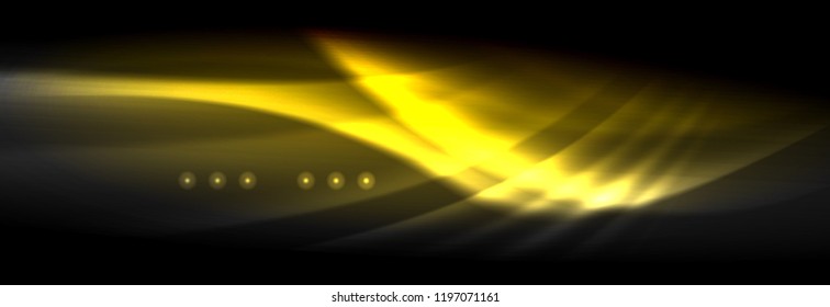 Liquid neon flowing waves, glowing light lines background. Trendy abstract layout template for business or technology presentation, internet poster or web brochure cover, wallpaper. Vector