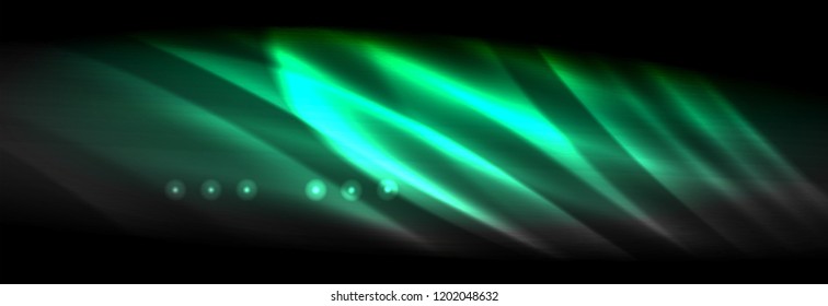 Olas de neón líquido que fluyen, líneas luminosas brillantes de fondo. Plantilla de diseño abstracto a la moda para presentación de negocios o tecnología, portada de póster de internet o de folletos web, fondo de pantalla. Vector