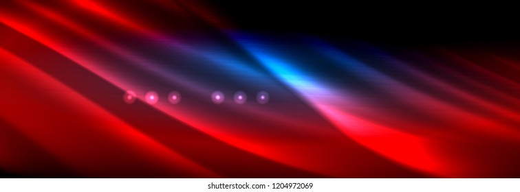 Liquid neon flowing waves, glowing light lines background. Trendy abstract layout template for business or technology presentation, internet poster or web brochure cover, wallpaper. Vector