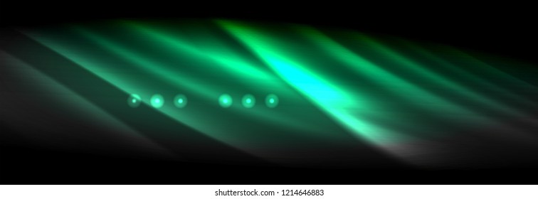 Olas de neón líquido que fluyen, líneas luminosas brillantes de fondo. Plantilla de diseño abstracto a la moda para presentación de negocios o tecnología, portada de póster de internet o de folletos web, fondo de pantalla. Vector