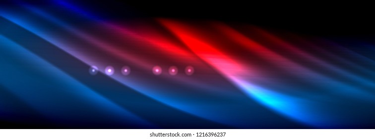 Liquid neon flowing waves, glowing light lines background. Trendy abstract layout template for business or technology presentation, internet poster or web brochure cover, wallpaper. Vector