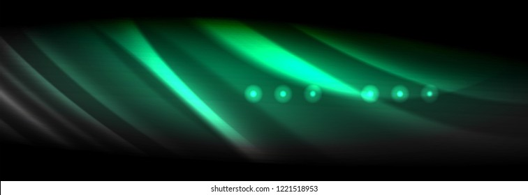 Liquid neon flowing waves, glowing light lines background. Trendy abstract layout template for business or technology presentation, internet poster or web brochure cover, wallpaper. Vector