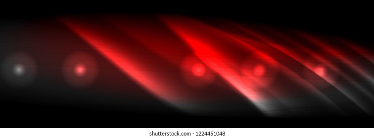 Liquid neon flowing waves, glowing light lines background. Trendy abstract layout template for business or technology presentation, internet poster or web brochure cover, wallpaper. Vector