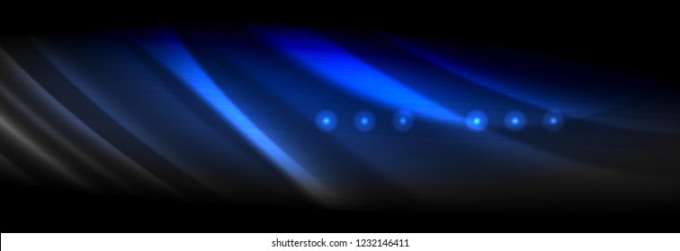 Liquid neon flowing waves, glowing light lines background. Trendy abstract layout template for business or technology presentation, internet poster or web brochure cover, wallpaper. Vector