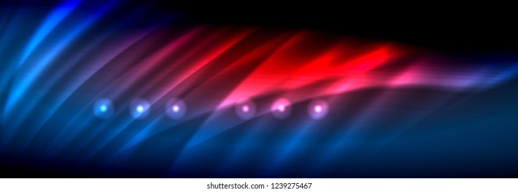Liquid neon flowing waves, glowing light lines background. Trendy abstract layout template for business or technology presentation, internet poster or web brochure cover, wallpaper. Vector