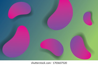 Liquid Neon Lava Lamp Vector Geometric Background For Banner, Card Or UI Design On Valentines Day. Gradient Mesh Bubble In The Shape Of A Pink Heart. Fluid Colorful Abstract Shapes In Mask 