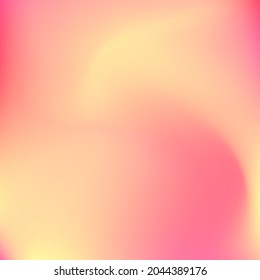 Liquid Neon Pink Yellow Blurred Texture. Pastel Fluid Curve Sunset Flow Gradient Backdrop. Trendy Bright Color Warm Orange Swirl Gradient Mesh. Peach Vibrant Sunrise Red Watercolor Wallpaper.