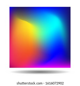 Liquid neon square shape. Futuristic Modern vector design element 