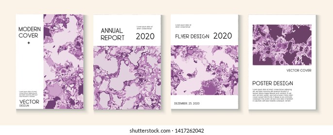 Liquid Oil Paint Minimal Vector Cover Layout. Corporate Identity, Music Poster Template. Medical Earth Day Ecology Poster. Pink Rose Japanese Cosmetics Design. Cool Liquid Paint Minimal Cover