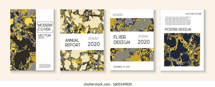 Liquid Oil Paint Minimal Vector Cover Layout. Funky Earth Day Ecology Poster. Brown Red Earth Soil Volcano Design. Ad Annual Report, Futuristic Folder Template. Cool Liquid Paint Minimal Cover