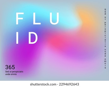 Liquid on colorful background. Bright mesh blurred pattern in pink, blue, green tones. Fashionable advertising vector in retro for book, annual, mobile interface, web application.