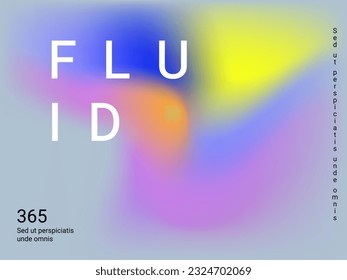 Liquid on colorful background. Bright mesh blurred pattern in pink, blue, green tones. Fashionable advertising vector in retro for book, annual, mobile interface, web application.