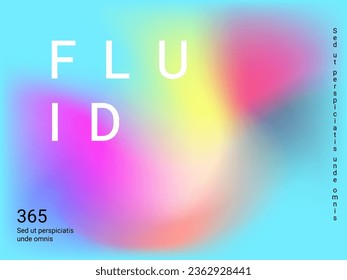Liquid on colorful background. Bright mesh blurred pattern in pink, blue, green tones.