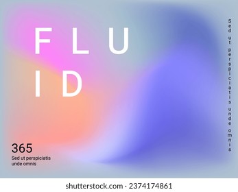 Liquid on colorful background. Bright mesh blurred pattern in pink, blue, green tones.