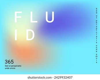 Liquid on colorful background. Bright mesh blurred pattern in pink, blue, green tones. Fashionable advertising vector in retro for book, annual, mobile interface, web application.