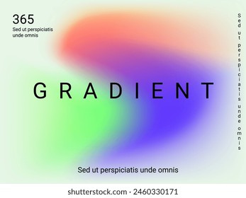 Liquid on colorful background. Bright mesh blurred pattern in pink, blue, green tones. Fashionable advertising vector in retro for book, annual, mobile interface, web application.
