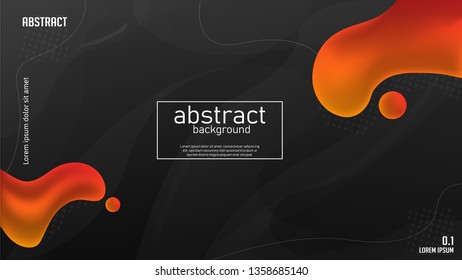 Liquid Orange Gradation with Dark Black Background