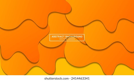 Liquid orange and yellow color background design with fluid gradient composition for poster, web, landing, page, cover, ad, greeting, card, promotion. Eps 10 vector