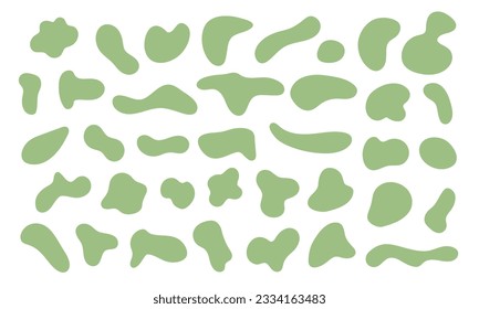 Liquid organic shapes collection for your design. Simple amoeba blob irregular form set