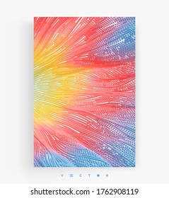 abstracción de pintura líquida. Diseño artístico. Textura con partículas dinámicas. Ilustración vectorial 3d.
