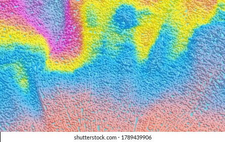 Abstraktion flüssiger Farben. Kunstdesign. Textur mit dynamischen Partikeln. 3D-Vektorgrafik.