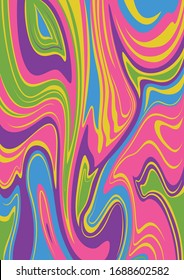 Liquid Paint Background, Marble Pattern, Fabric Design, Psychedelic Colors