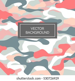 Liquid paint camouflage vector pattern background  