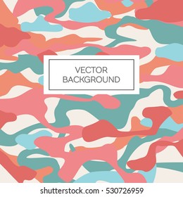 Liquid paint camouflage vector pattern background  