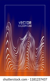 Liquid paint colors. Bright blue and orange background. Stylish background for booklets, business cards, posters, bannersEps10 vector.