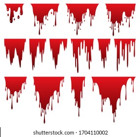 Liquid Paint Dripping Oil Stain Red Stock Vector (Royalty Free ...