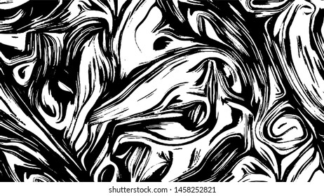 Liquid paint swirls texture vector. Distressed overlay texture. Grunge background. Overlay over any design to create interesting effect and depth. Vector Illustration. Black isolated on white. EPS10.