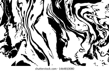 Liquid paint swirls texture vector. Distressed overlay texture. Grunge background. Overlay over any design to create interesting effect and depth. Vector Illustration. Black isolated on white. EPS10.