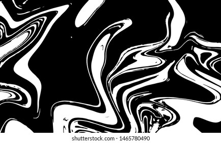Liquid paint swirls texture vector. Distressed overlay texture. Grunge background. Overlay over any design to create interesting effect and depth. Vector Illustration. Black isolated on white. EPS10.