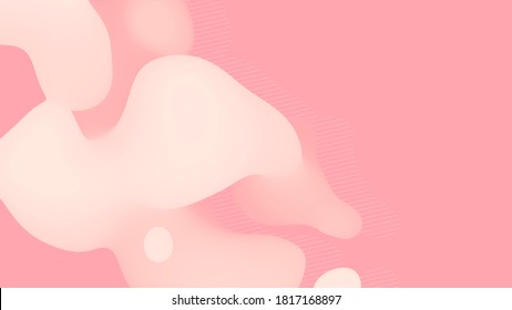 Liquid pastel metaball organic structure. The liquid viscous droplets with gradient color on a light background. Fluid abstract futuristic shapes. Vector illustration.