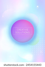 Liquid Pattern. Light Graphic. Round Luminous Backdrop. Geometric Presentation. Holographic Design. Memphis Flyer. Violet Shiny Shape. Science Dots. Purple Liquid Pattern