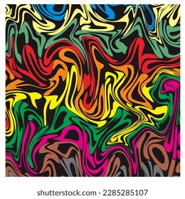 Liquid Pattern Patch V61 Patch Streetwear, Urban Design Black and Pink Colors Patch Commercial Use