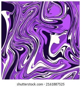Liquid Pattern Streetwear and Simple Design Color is Purple and White