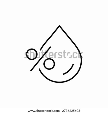 liquid percent amount icon sign vector