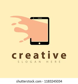 Liquid in Phone logo vector