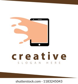Liquid in Phone logo vector