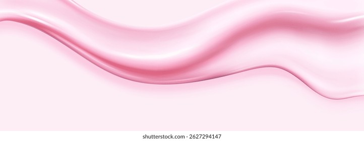 Liquid pink vector dripping ice cream texture.Glossy sugary flow drip.
