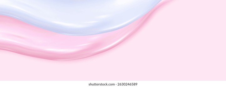 Liquid pink vector dripping ice cream texture.Glossy sugary flow drip.